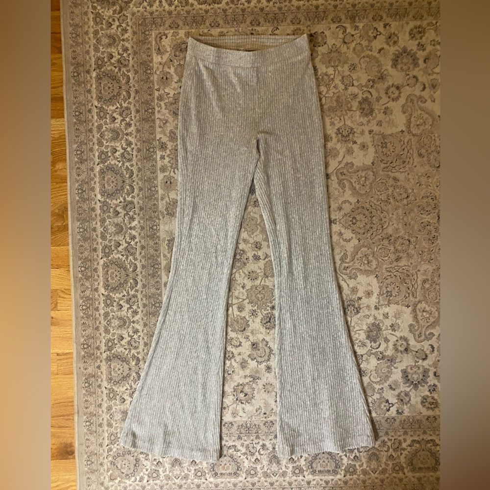 Aerie Light Gray Ribbed Pants